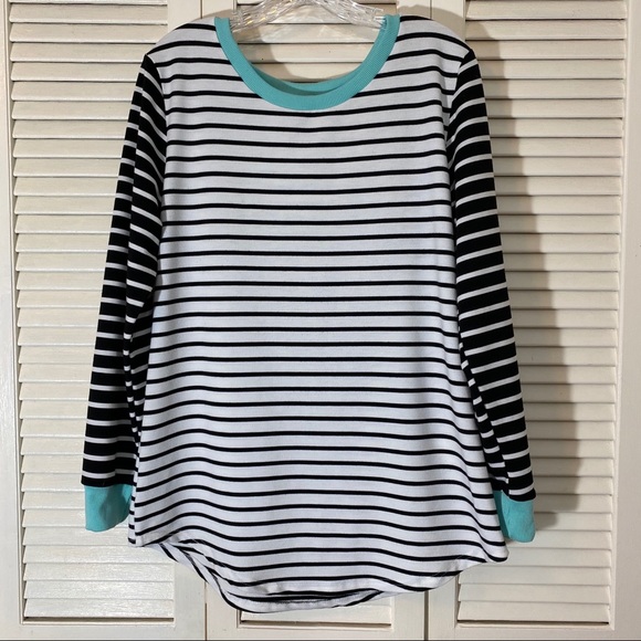 Merry Fun Mixed Stripe Tunic Sweater - Picture 1 of 3